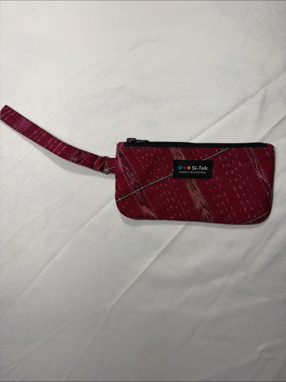 Red Wristlet Clutch by Si-Tek made in Guatemala